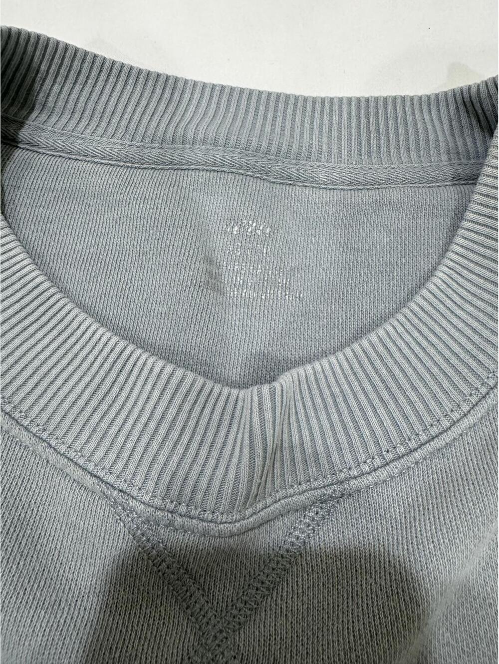 Aerie Oversized Crewneck Sweatshirt Slate Gray Blue XS Cozy Athleisure - Picture 5 of 9